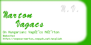 marton vagacs business card